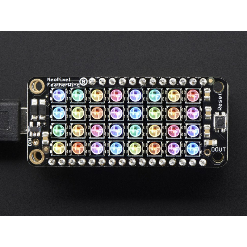 NEOPIXEL FEATHERWING 4X8 RGB LED FOR ALL FEATHER BOARDS