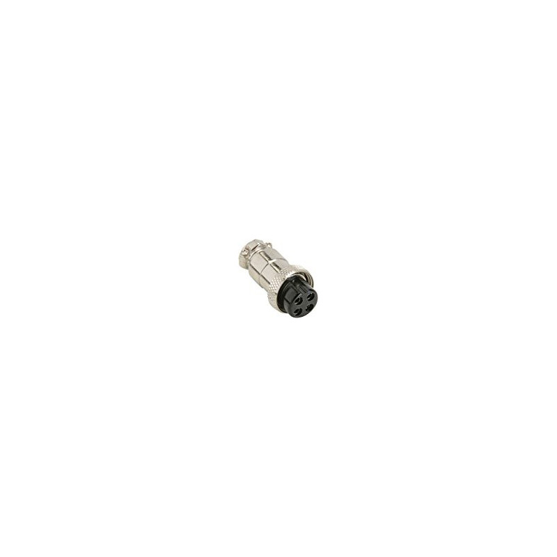 PLUG & JACK, DIN, METAL, INLINE, 4P, (F)