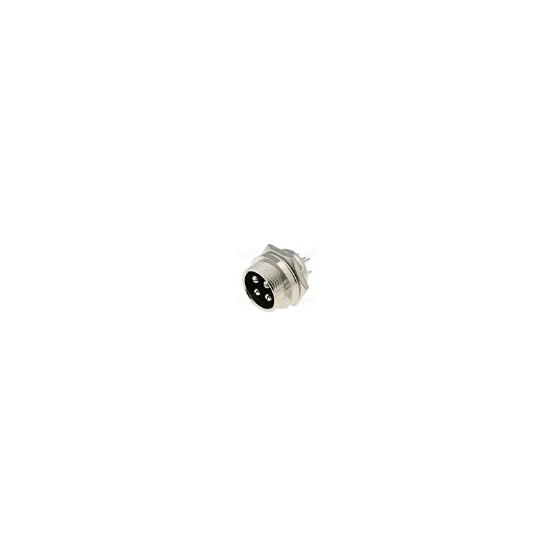 PLUG & JACK, DIN, METAL, PANEL MOUNT, 4P, (M)