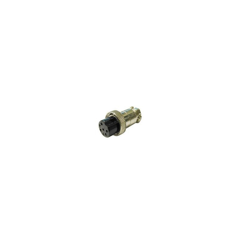 PLUG & JACK, DIN, METAL, INLINE, 7P, (F)