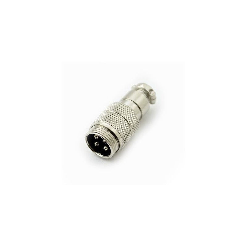 PLUG & JACK, DIN, METAL, INLINE, 4P, (M)