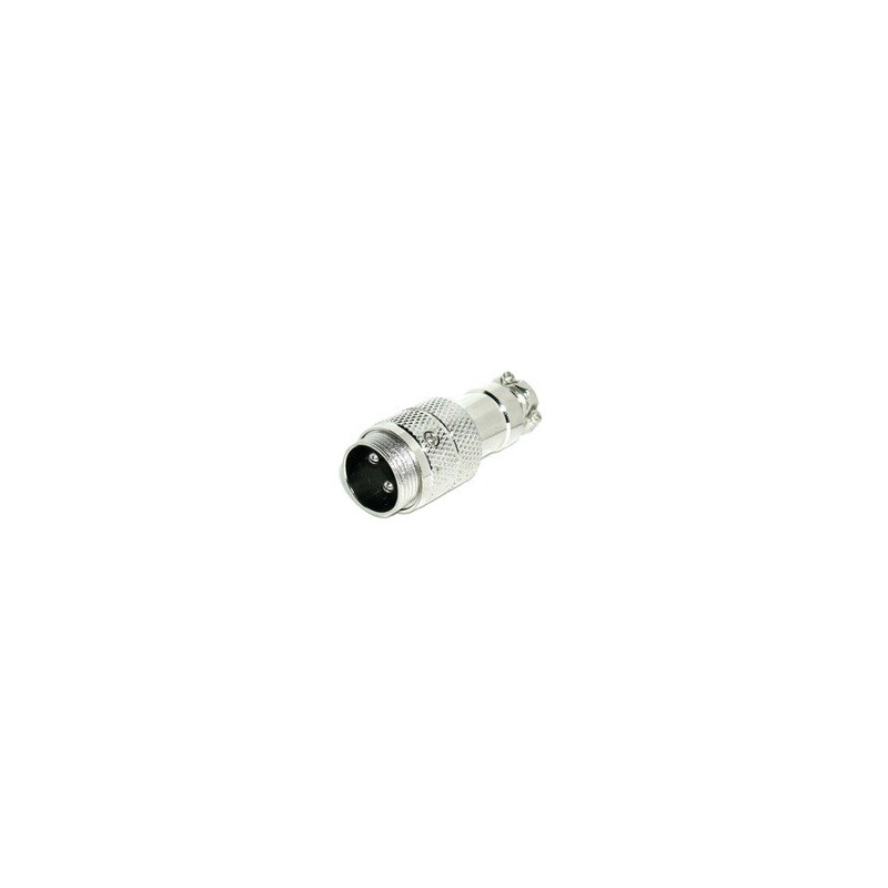 PLUG & JACK, DIN, METAL, INLINE, 2P, (M)