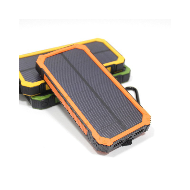 WATERPROOF 12000MAH SOLAR CHARGER DUAL USB POWER BANK