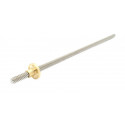 3D PRINTER THREADED ROD 8MM (D) X 500MM /W BRASS NUT BEARING