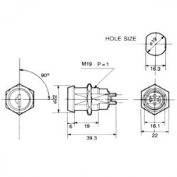 KEY SWITCH SPST ON-OFF 4A/125VAC 2PINS 47-282-0