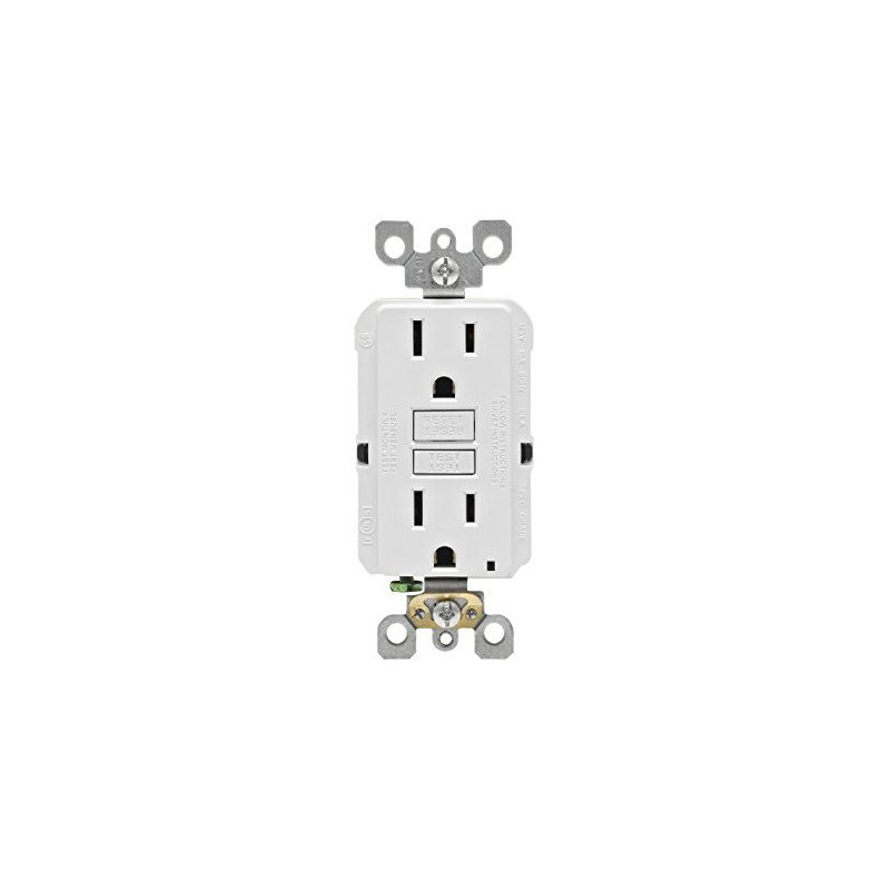 GFCI DUPLEX RECEPTACLE TRIP INDICATOR LIGHT 15A 125VAC