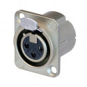 NEUTRIK 3-PIN  XLR CHASSIS (F) SOCKET DUPLEX GROUND NC3FD-LX