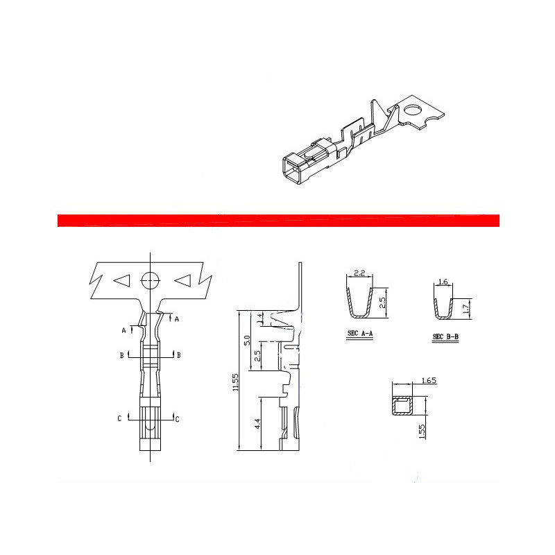 FUTABA FEMALE CRIMP PINS 10PCS