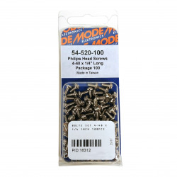 BOLTS SET 4-40 X 1/4 INCH 100PCS