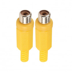 RCA INLINE JACK YELLOW SLF-3804 2PCS/SET