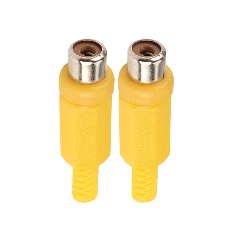 RCA INLINE JACK YELLOW SLF-3804 2PCS/SET