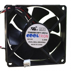 FAN 80X80X25MM 12VDC 5.40W 0.45A DUAL BALL BEARING