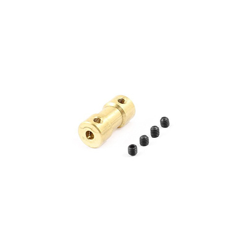 BRASS SHAFT COUPLER 5MM TO 6MM