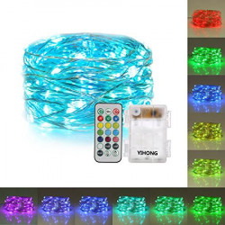 CONTROLLABLE 50 LED STRING LIGHT RGB W/ REMOTE 5 METER