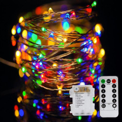 CONTROLLABLE 100 LED STRING LIGHT RGB W/ REMOTE 10 METER