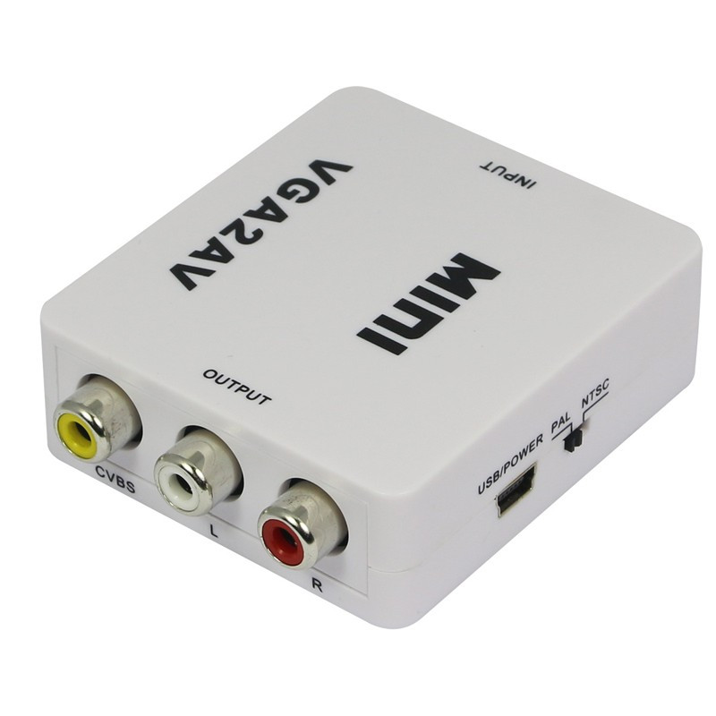 VGA TO RCA CONVERTER BOX USB POWERED