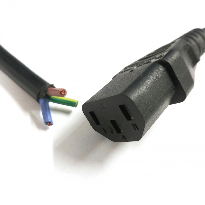IEC POWER CABLE 3 CORD LINE 18AWG 6FT WITH BARE WIRE CSA