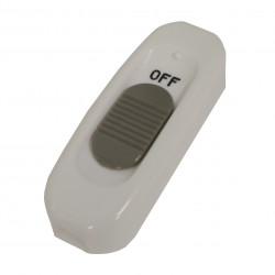 INLINE ON/OFF SLIDE SWITCH WHITE 