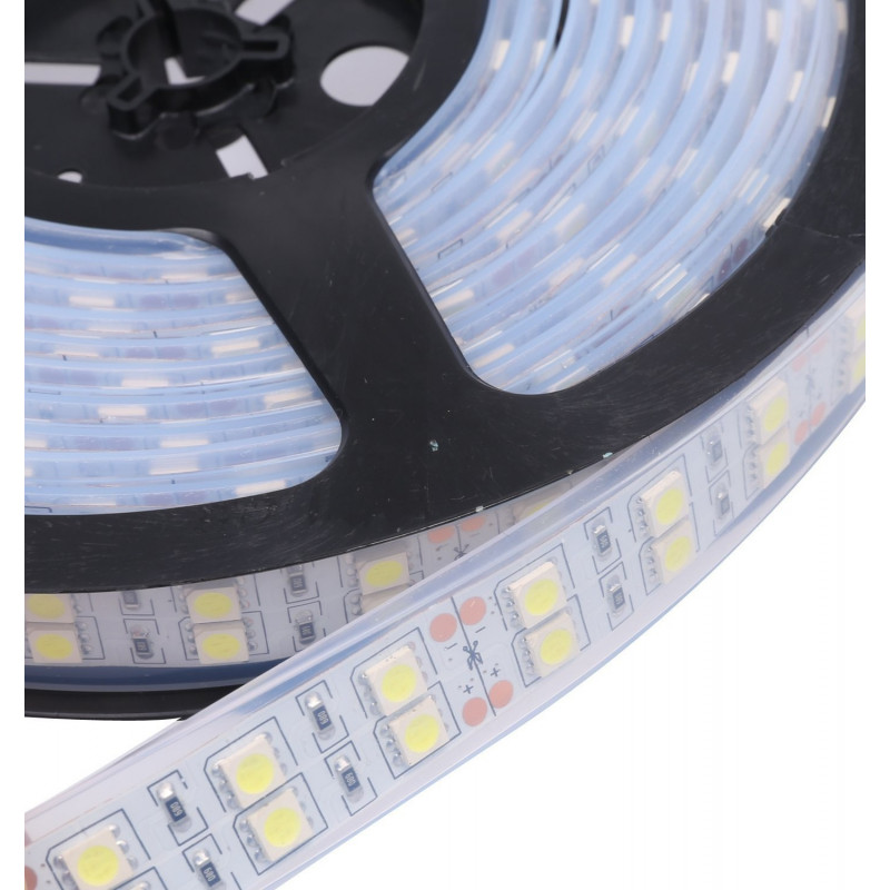 LED STRIP, DUAL, /W TUBING, 5050, 120 LED/M, COLD WHITE, /M