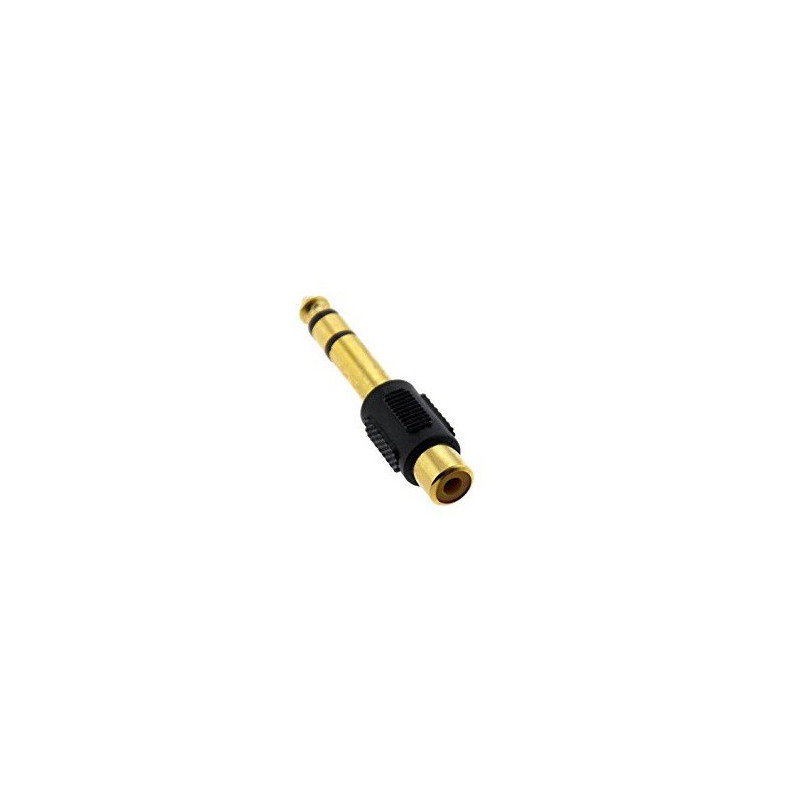 ADAPTER, RCA MONO JACK (F) - 1/4" ST PLUG (M)