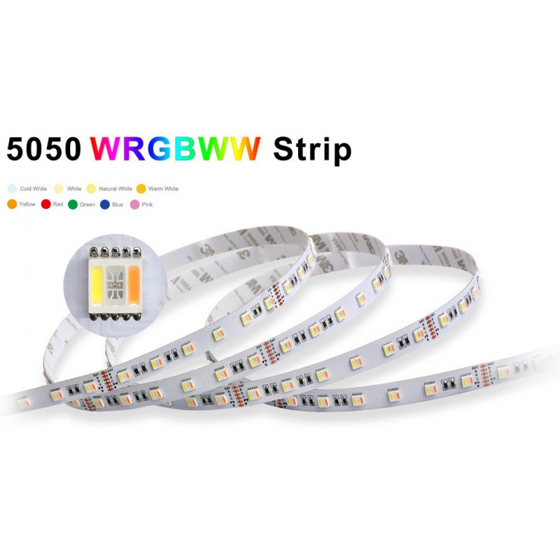 LED STRIP 5050 WRGBWW W/O TUBING - 1M