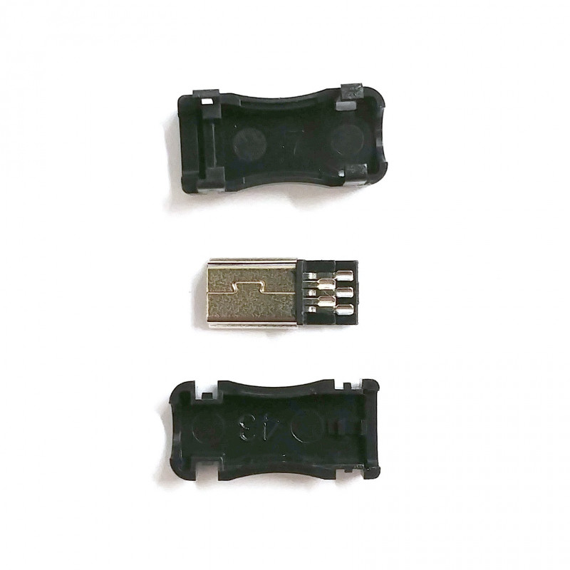 USB DIY CONNECTOR SHELL - TYPE MINI-B PLUG