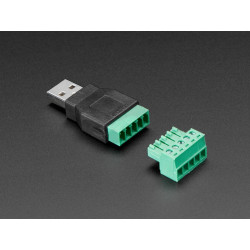 USB A (M) PLUG TO 5 PIN TERMINAL BLOCK