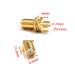 SMA FEMALE INLINE OR CHASSIS MOUNT SOLDER TYPE