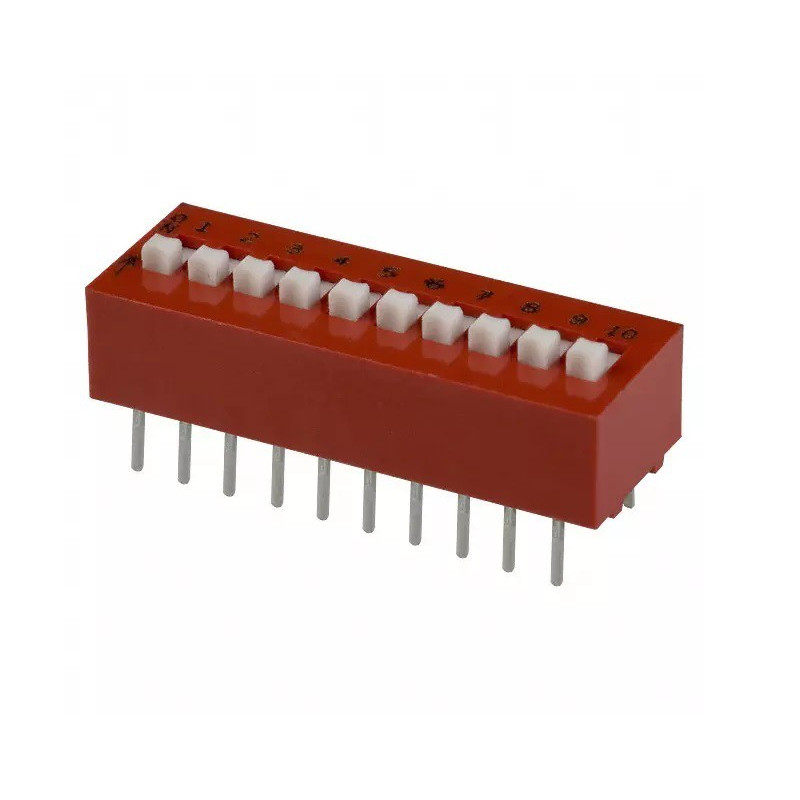 10 SPST DIP SWITCH, GRAYHILL 78B10ST