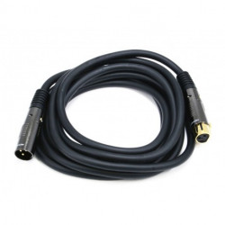 XLR(M) TO XLR(F) 16AWG CABLE (15FT, GOLD PLATED)