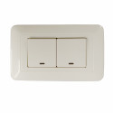 WONPRO LIGHT SWITCH, 2-GANG