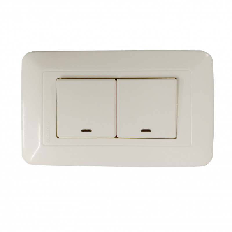 WONPRO LIGHT SWITCH, 2-GANG