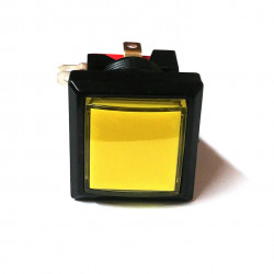 PUSH BUTTON SWITCH SQUARE W/ LIGHT YELLOW MOMENTARY