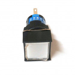 PUSH BUTTON LATCHING SPDT W/24V LED WHITE