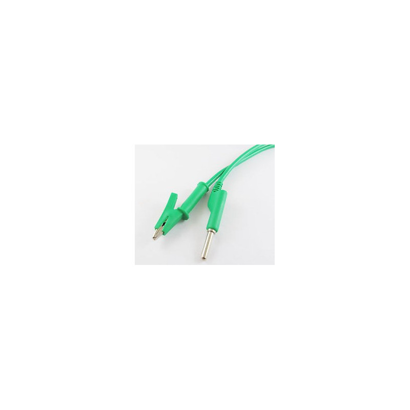 ALLIGATOR TO BANANA SILICON CABLE (GREEN)