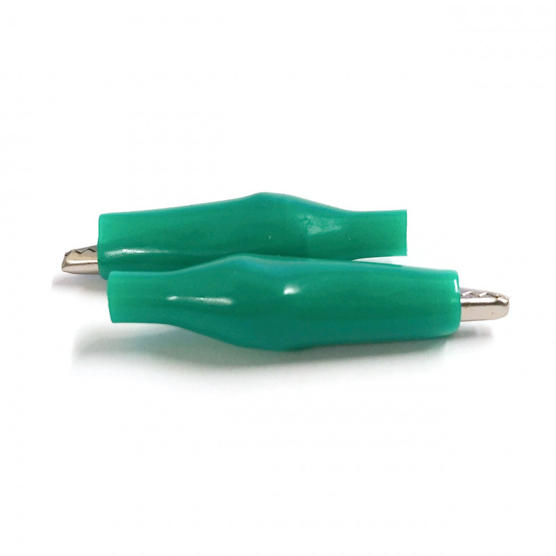 INSULATED ALLIGATOR CLIP GREEN (M) 2 PCS