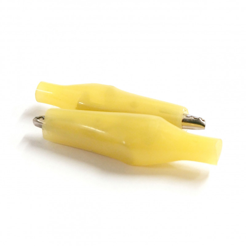 INSULATED ALLIGATOR CLIP YELLOW (M) 2 PCS