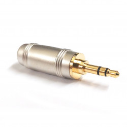 3.5MM STEREO PLUG GOLD PLATED SILVER BODY