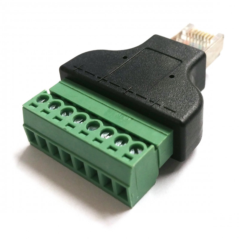 RJ-45 ETHERNET PLUG (M) TO 8P TERMINAL