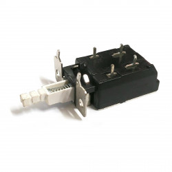 PUSH BUTTON SWITCH, LATCHING, ON-OFF, SOLDER TYPE