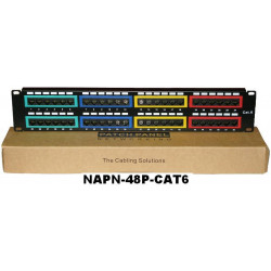 PATCH PANEL, CAT6 2U, 48...