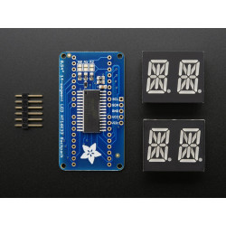 QUAD ALPHANUMERIC DISPLAY - RED 0.54" W/I2C BACKPACK