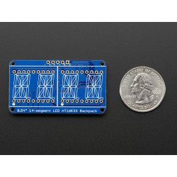 QUAD ALPHANUMERIC DISPLAY - RED 0.54" W/I2C BACKPACK