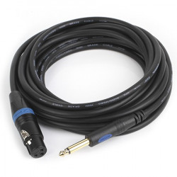 AUDIO CABLE 1/4" MONO (M) - XLR (F) , 1M Q801