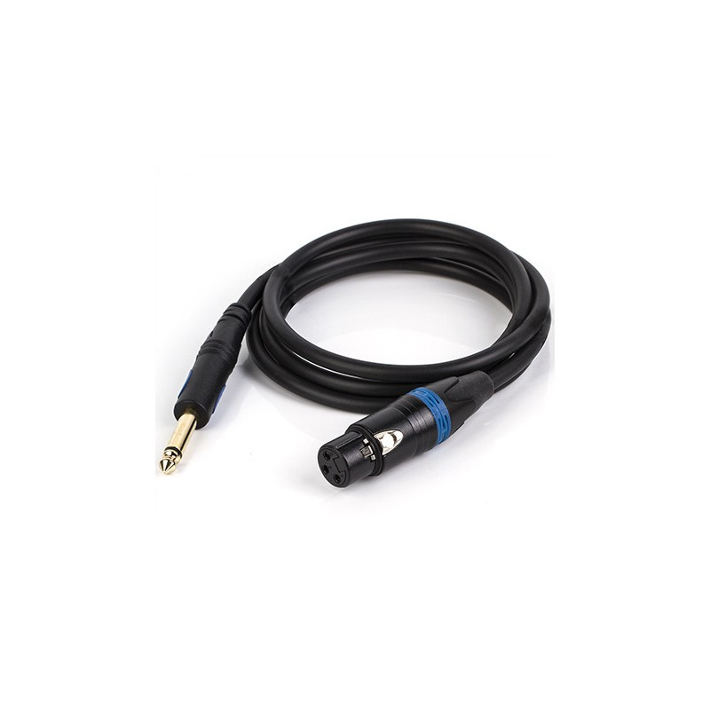 AUDIO CABLE 1/4" MONO (M) - XLR (F) , 1M Q801