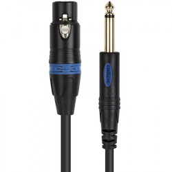 AUDIO CABLE 1/4" MONO (M) - XLR (F) , 1M Q801