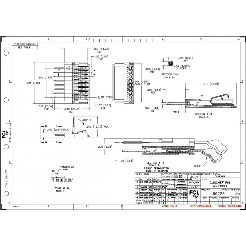 2P PIN MALE CONNECTOR FCI FFC AND FPC