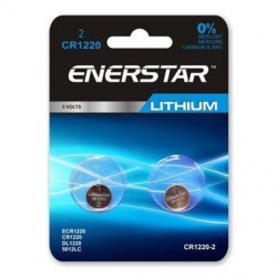 BATTERIES CR1220 3V LITHIUM 2PC/PKG