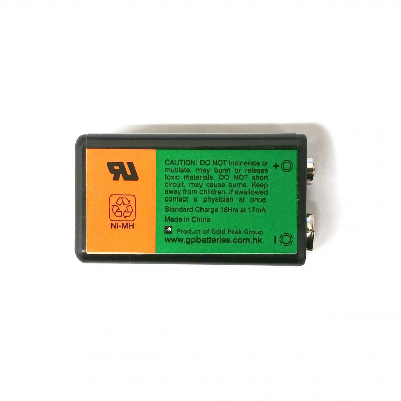 BATTERY, RECHARGEABLE, 9V, 170mAh