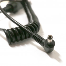 AUTO LIGHTER PLUG W/CURLY CORD, RIGHT-ANGLE 1.3MM